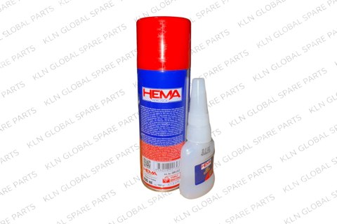 Hema MDF Fast Adhesive Kit - 50 gr Glue + 200 ml Activator Spray