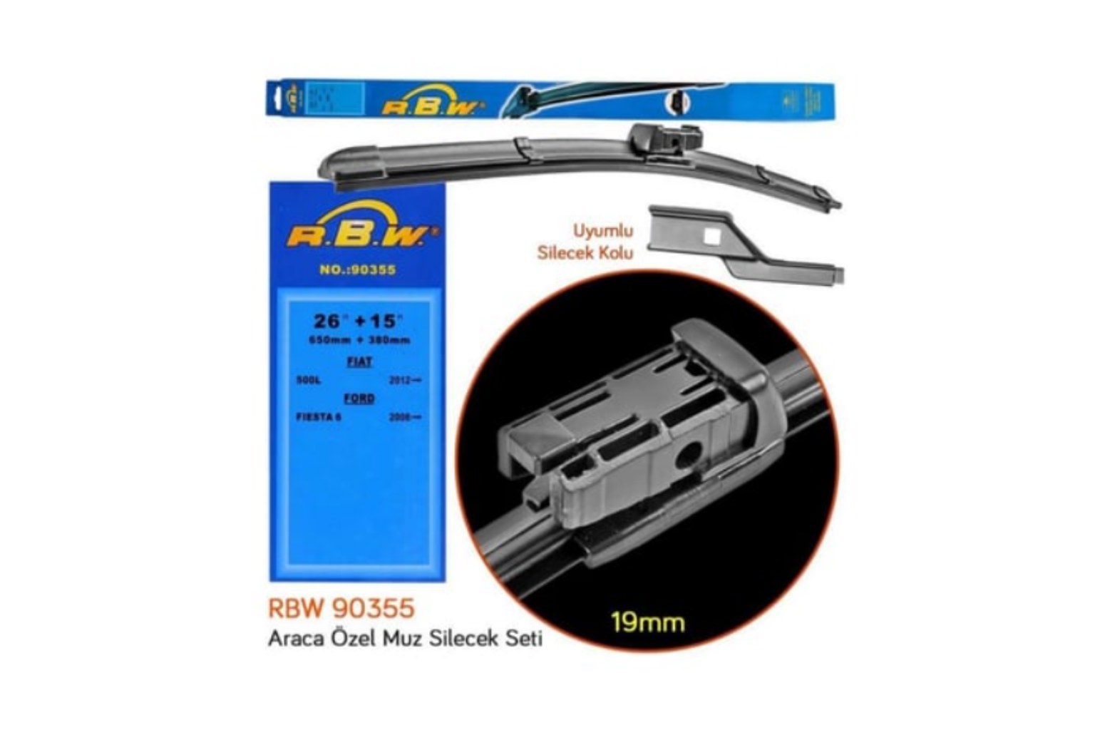 RBW 90355 MUZ TİPİ SİLGİ SÜPÜRGESİ 650+380 mm (26"+15")