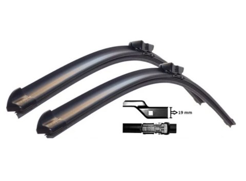 Banana Type Wiper Blade Set (26" + 22") for Fiat Ducato, Boxer & Jumper // 90052